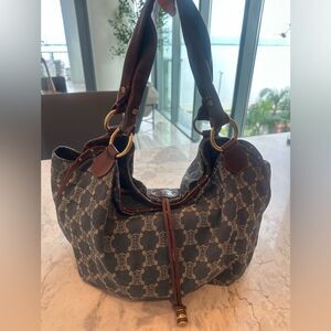 Celine Blue and Brown Monogram Tote